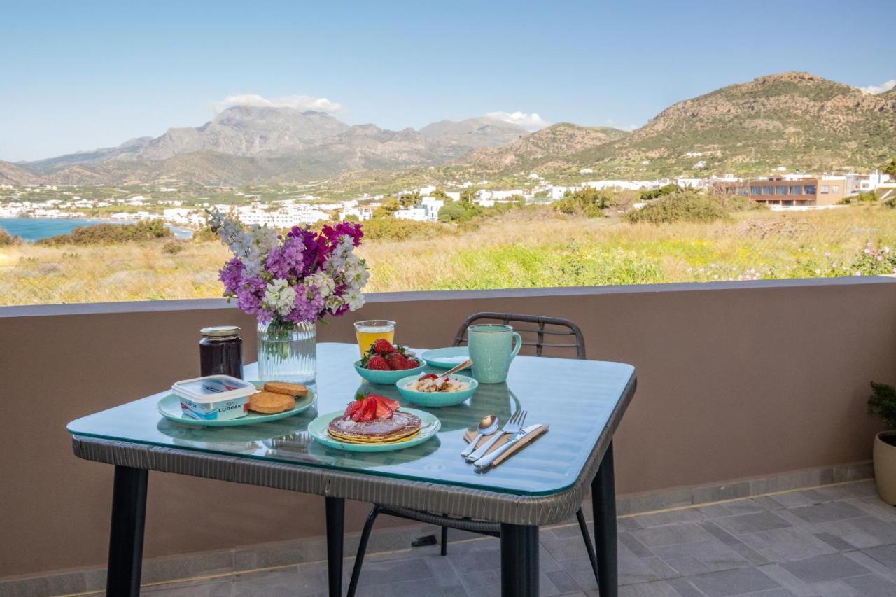 Studio Athena With Panoramic View Of Makrygialos Pilalímata 외부 사진