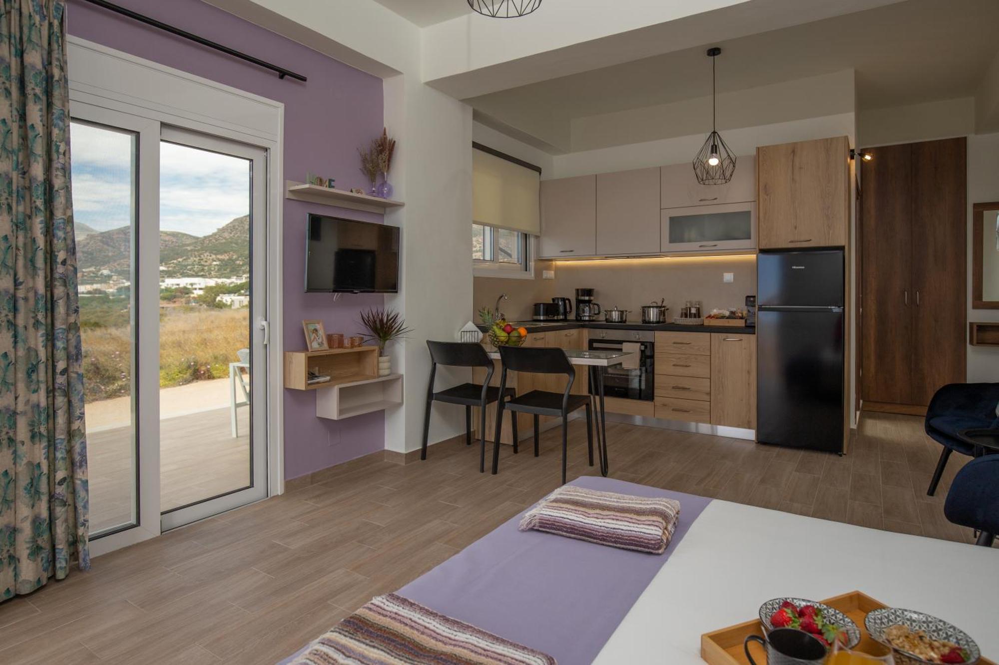 Studio Athena With Panoramic View Of Makrygialos Pilalímata 외부 사진