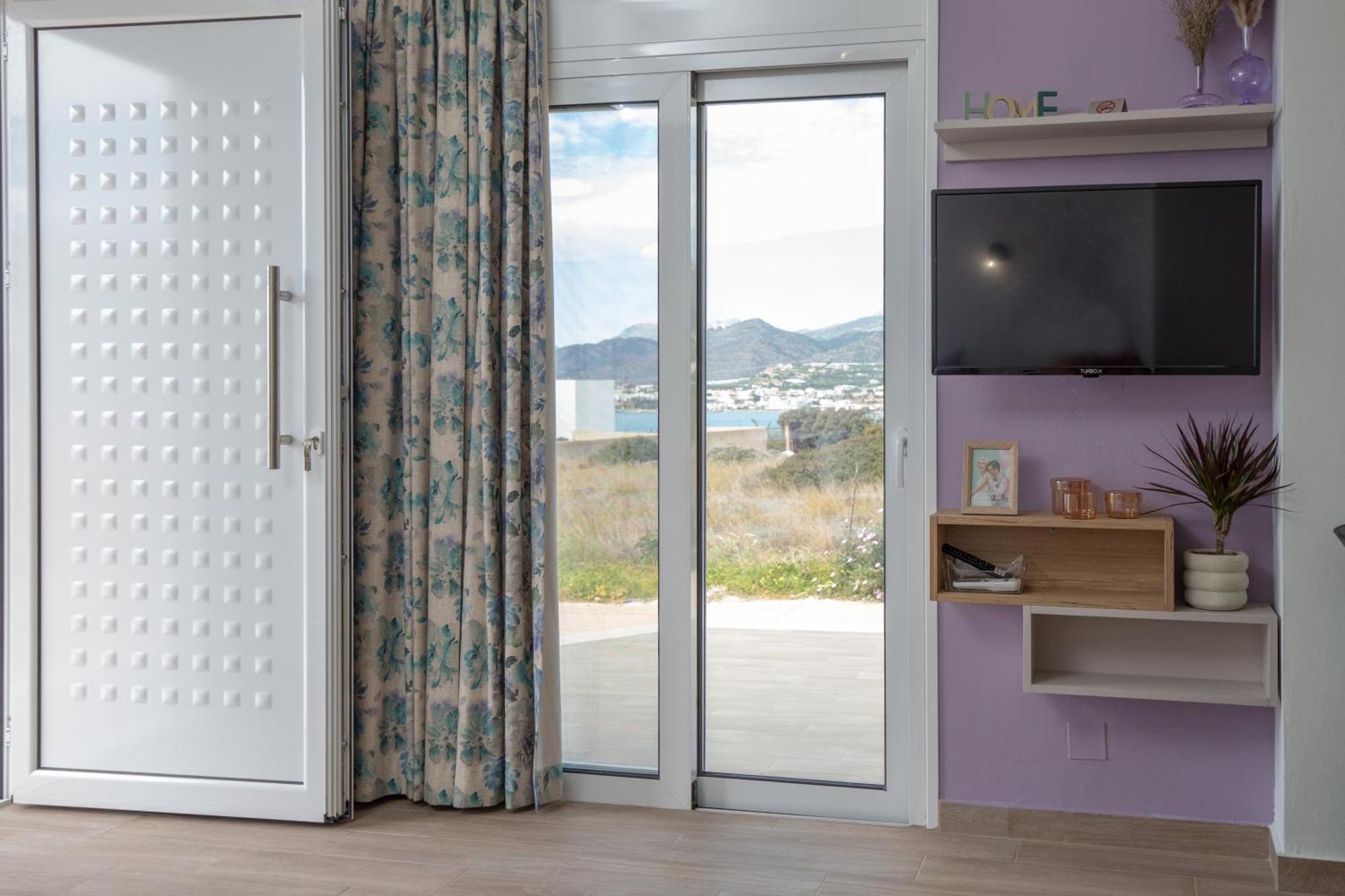 Studio Athena With Panoramic View Of Makrygialos Pilalímata 외부 사진
